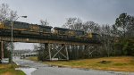 CSX 3053, 3437, 501 across the trestle